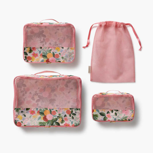 Rifle Paper Co - Packing Cube Set - Dahlia - Findlay Rowe Designs