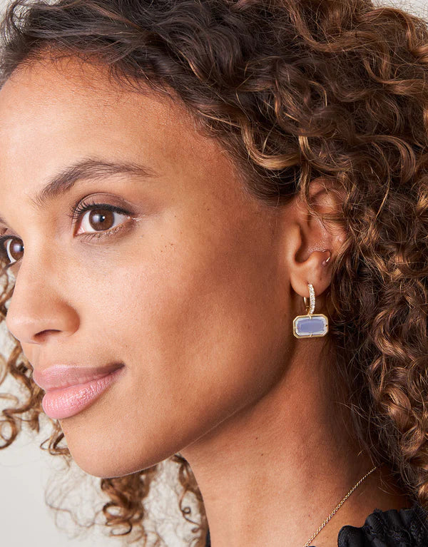 Spartina - Earrings - White Hall - White Crystal