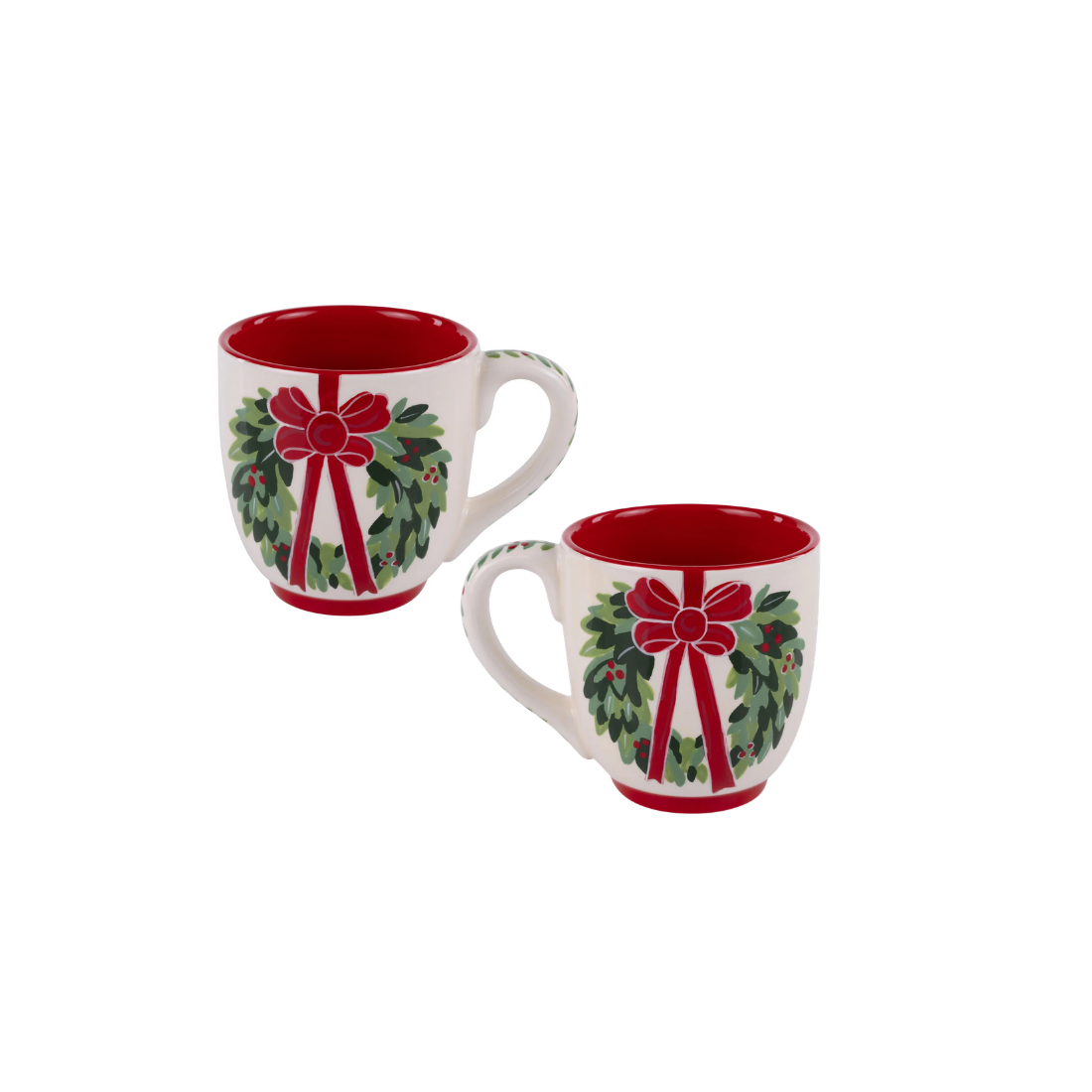 Glory Haus - Coffee Mug - Red Bow Wreath - Findlay Rowe Designs