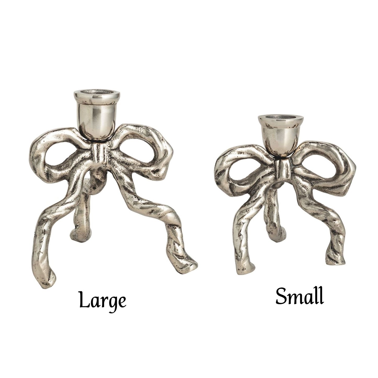 Mud Pie - Candle - Bow Taper Holders