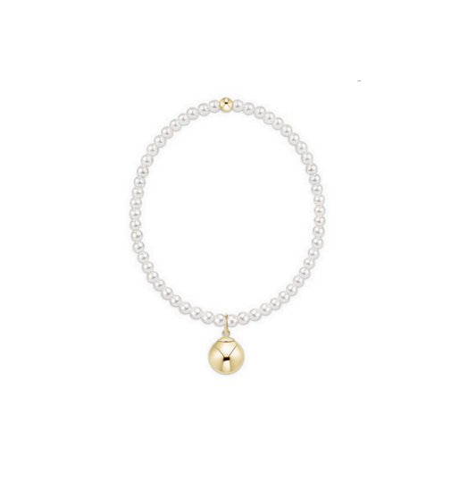 Enewton - Extends - Classic Pearl 3mm Bead Bracelet - Classic Gold 10mm Charm - Findlay Rowe Designs