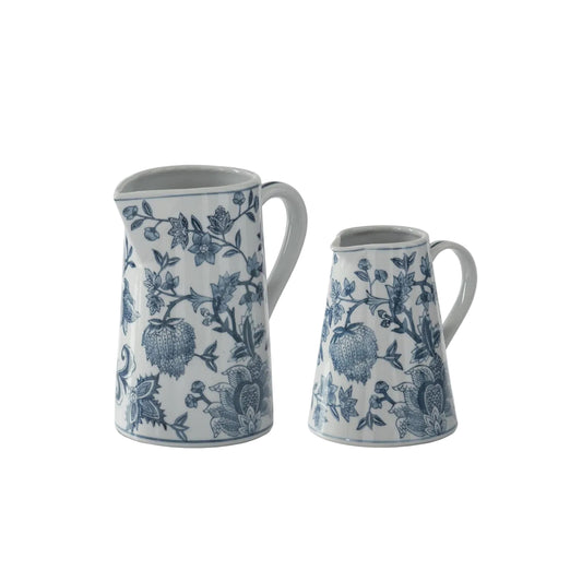 Chinoiserie Pitchers - Navy Blue& White - Findlay Rowe Designs