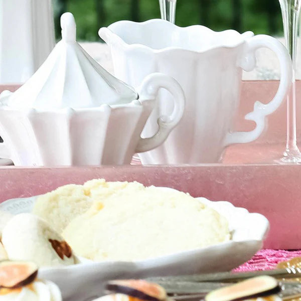 Clearance - Vietri - Incanto Stone White Scallop Creamer - Findlay Rowe Designs