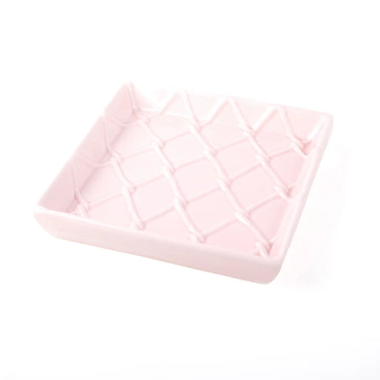 Pink Textured Beverage Napkin Tray - Findlay Rowe Designs