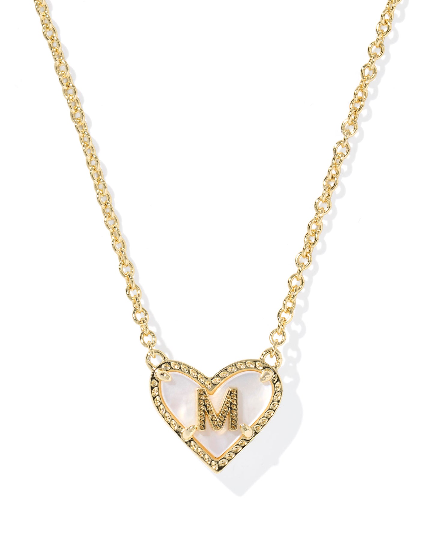 Kendra Scott - Necklace - Ari Heart Letter - Gold Short Pendant
