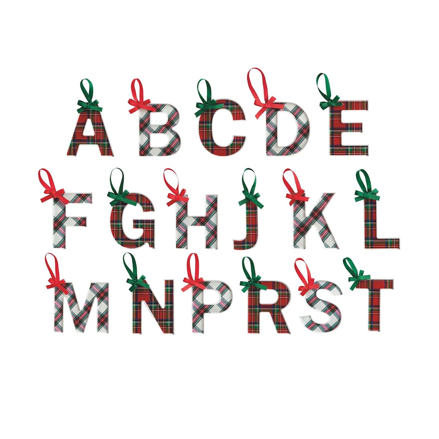 Mud Pie - Ornament - Tartan Letter