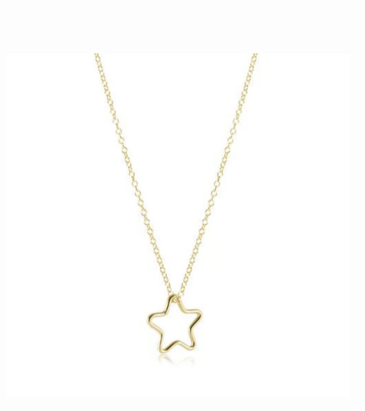 ENewton- egirl 14" Necklace Gold Star Charm