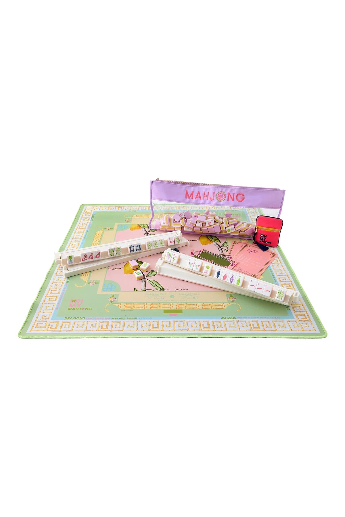 Oh My Mahjong - Mahjong Mat in Tube - Citrus Songbird - Findlay Rowe Designs