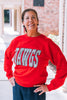 Sweatshirt - Dawgs - Red with Dots - Findlay Rowe Designs