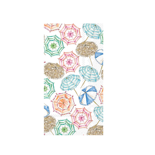 Rosanne Beck - Guest Towel Napkin - Coral Umbrella - Findlay Rowe Designs