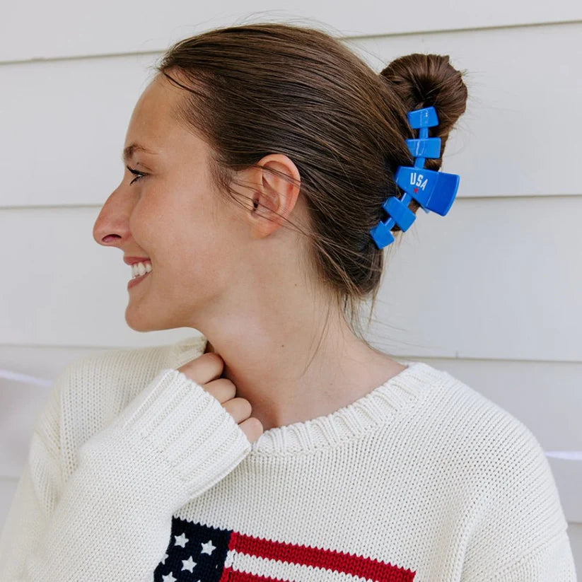 Teleties - Classic Large Hair Clip - USA - Blue - Findlay Rowe Designs