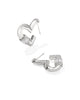 Kendra Scott - Earrings - Emery Heart Hoop Earrings White CZ - Silver