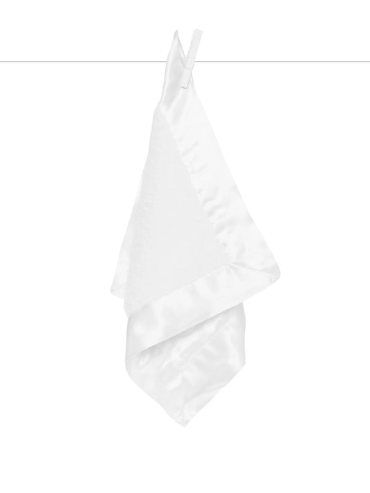 Little Giraffe - Chenille Satin Blanky - White - Findlay Rowe Designs