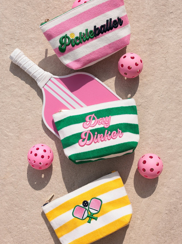Pickleballer Zip Pouch - Pink - Findlay Rowe Designs
