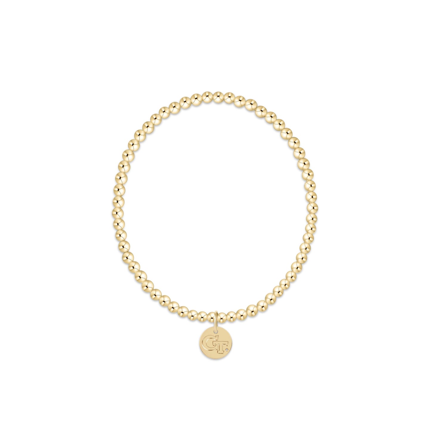 Enewton - Egirl ECollegiate Classic Gold 3mm Bracelet - Georgia Tech Disc - Findlay Rowe Designs