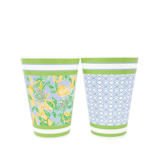 Lilly Pulitzer - Pool Cups - Make Lemonade - Findlay Rowe Designs