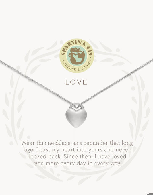 Spartina - Necklace - Sea La Vie - Love Heart - Silver - Findlay Rowe Designs