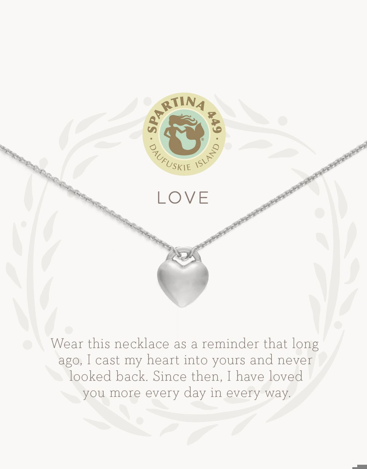 Spartina - Necklace - Sea La Vie - Love Heart - Silver - Findlay Rowe Designs
