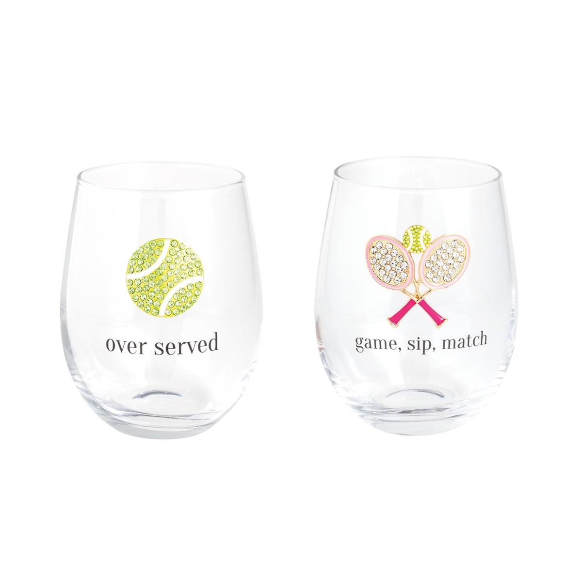 Mud Pie - Stemless Wine - Tennis Jewel