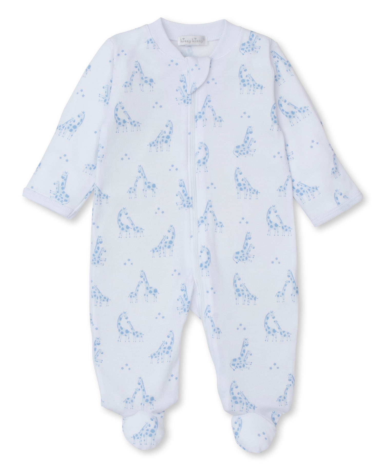 Kissy Kissy - Light Blue Onesie - Giraffe Glee - Findlay Rowe Designs