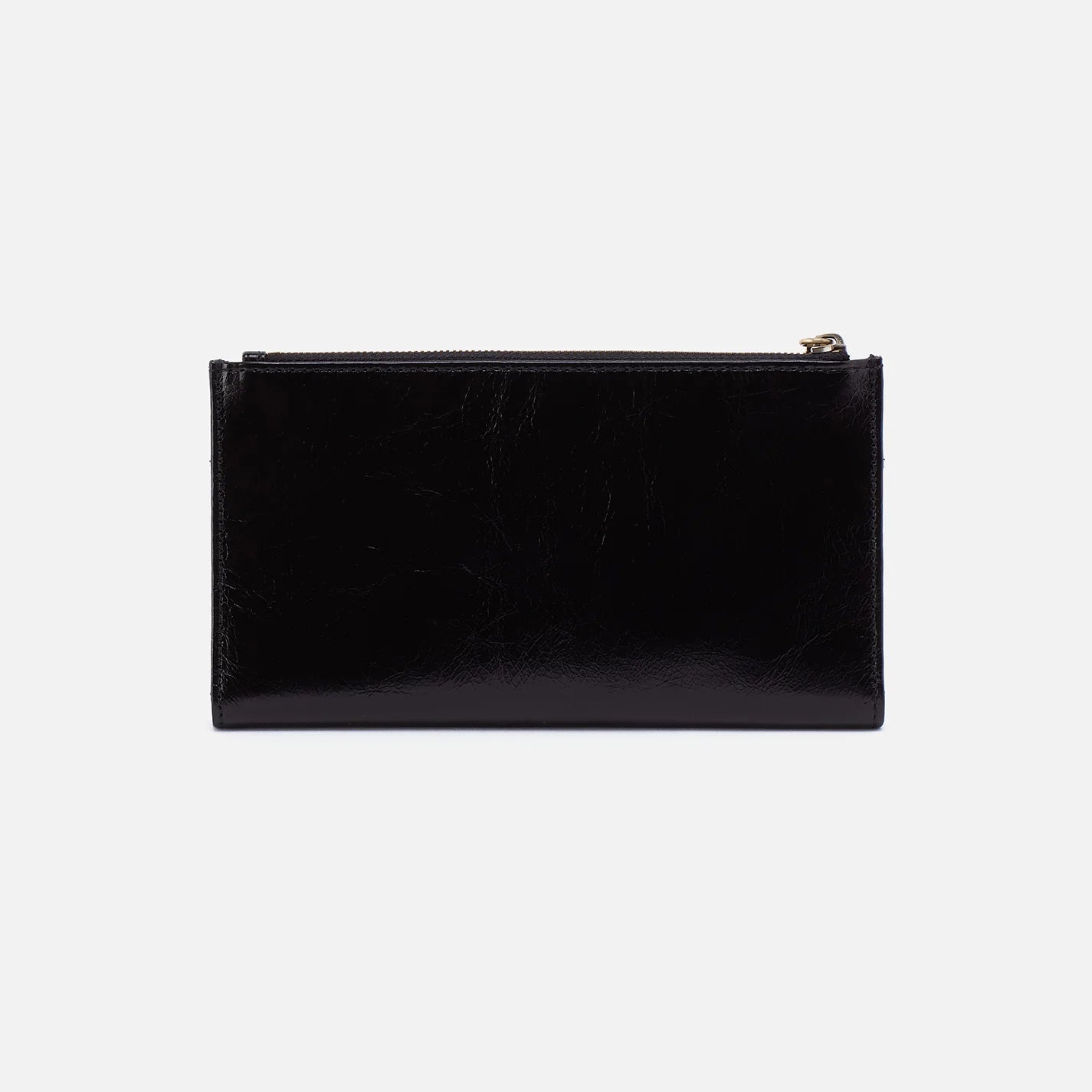 Hobo - Jill Large Bifold Wallet - Polished Leather - Black