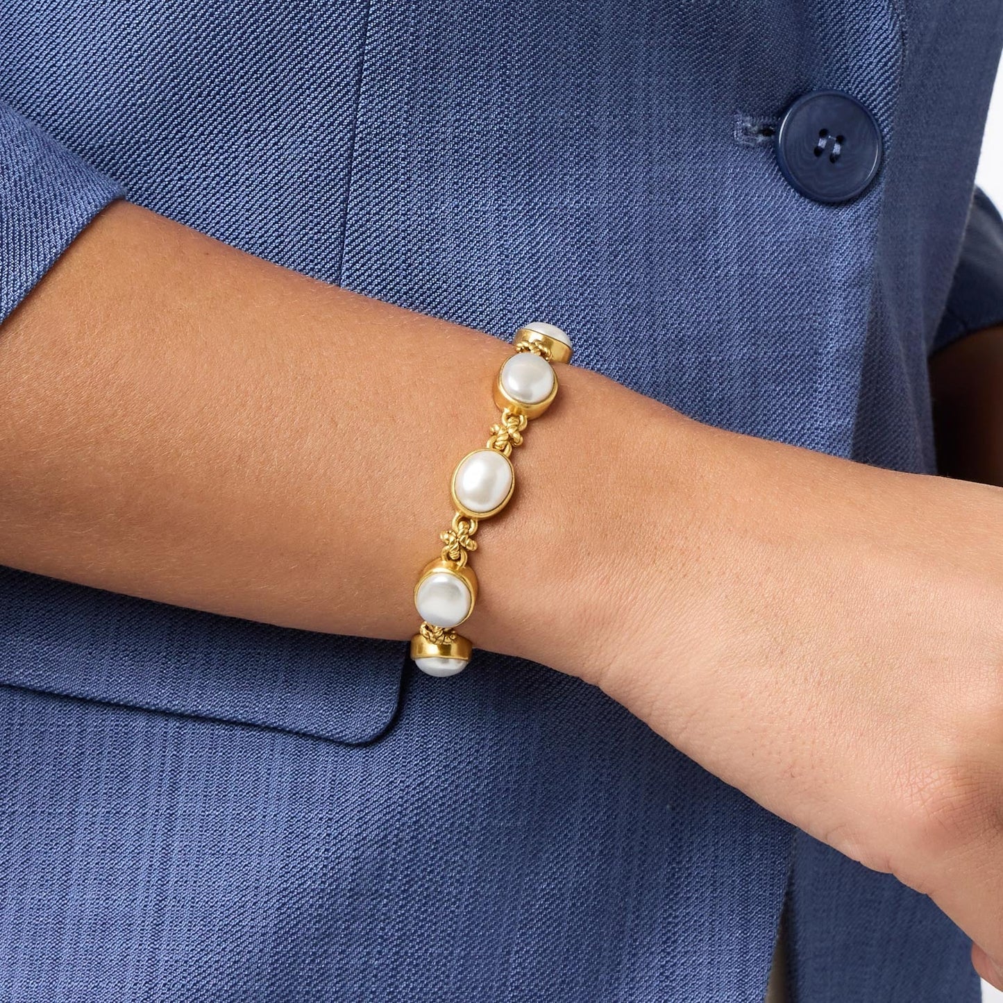 Julie Vos - Nassau Demi Stone Bracelet in Pearl - Findlay Rowe Designs