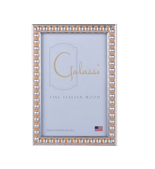 Galassi - 4x6 Frame - Diana Bead Border - Silver - Findlay Rowe Designs