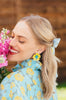 Brianna Cannon – Studs Earring - Yellow And Blue Hibiscus - Findlay Rowe Designs