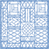 Caspari - Cloth Napkin - Bamboo Screen - China Blue - Findlay Rowe Designs