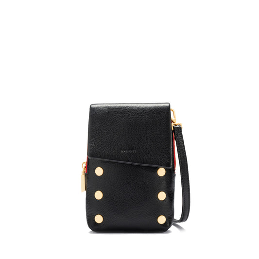 Hammitt - VIP Mobile Black Brushed Gold - Red Zip - Findlay Rowe Designs