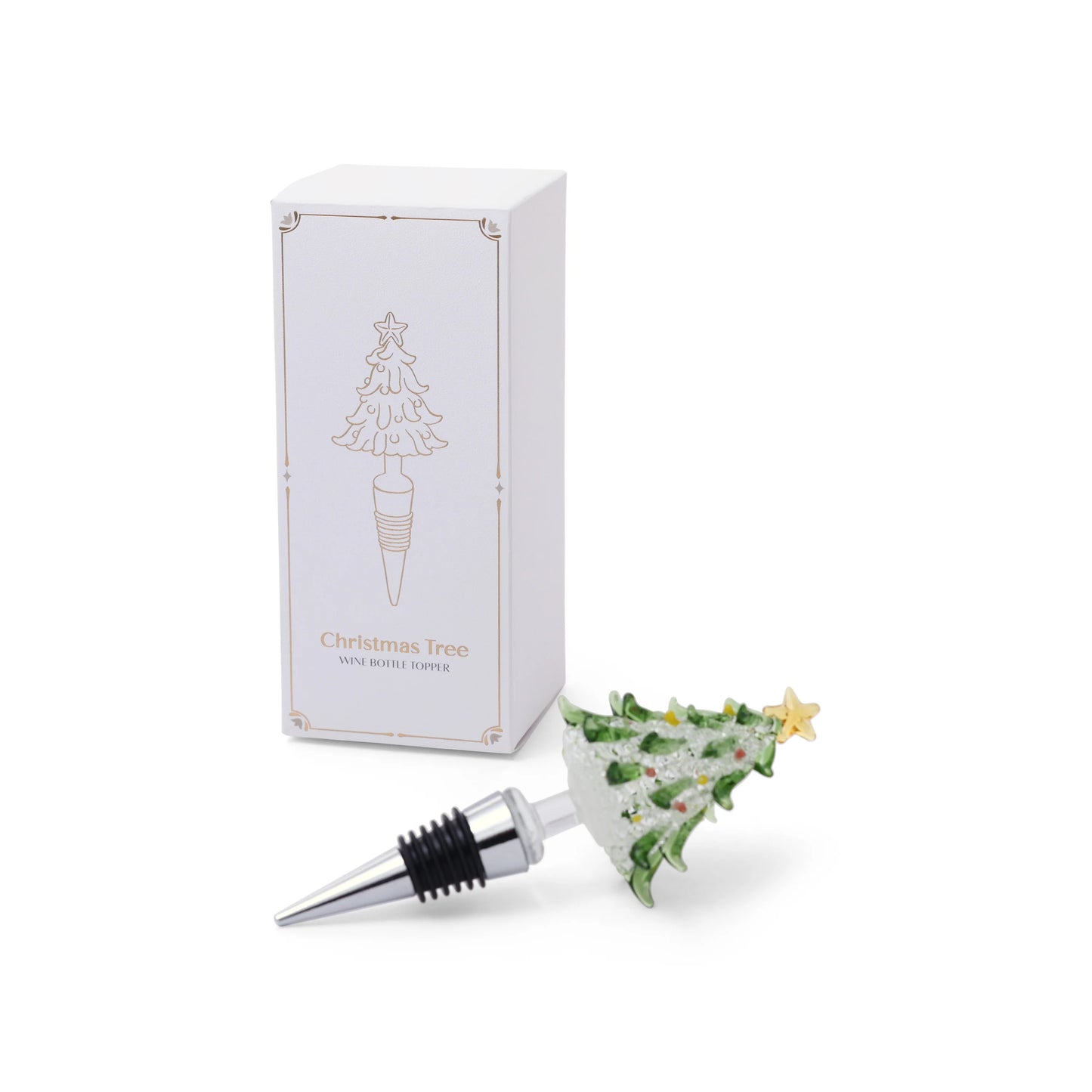 Bottle Stopper - Glass Christmas Tree - Findlay Rowe Designs