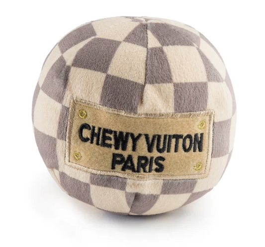 Chewy Vuiton Ball Toy Small Check - Findlay Rowe Designs