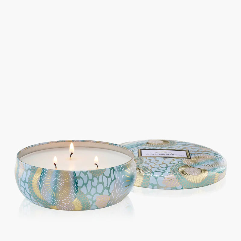 Voluspa - 3 Wick Tin Candle - California Summers - Findlay Rowe Designs