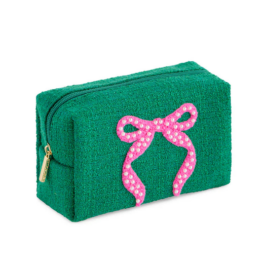 Shiraleah - Mara Zip Pouch - Bow - Small Green
