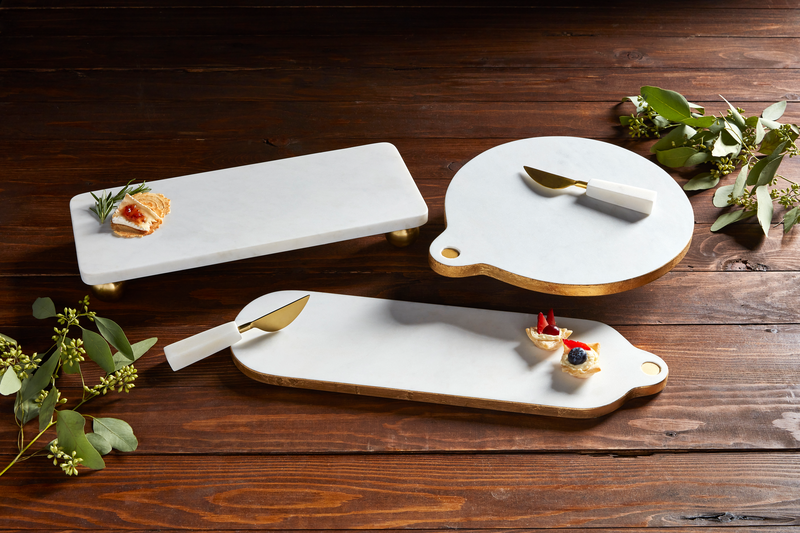 Mud Pie - Marble & Gold Board Set - Round - Findlay Rowe Designs