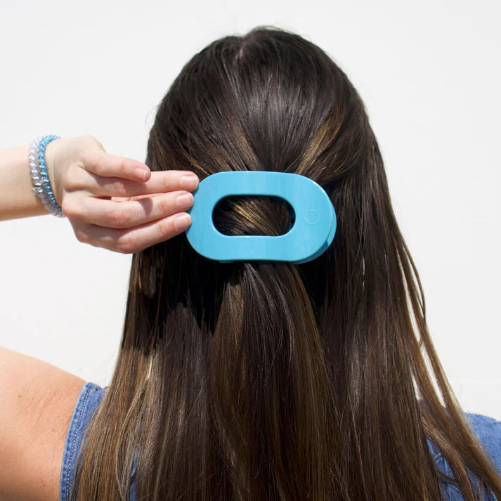 Teleties - Medium Flat Round Hair Clip - Summer Sky - Findlay Rowe Designs