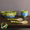 Beatriz Ball - Salad Servers - Resin Rio Bubble - Green - Findlay Rowe Designs