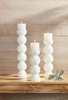 Mud Pie - Candleholder- White Lacquer - Findlay Rowe Designs