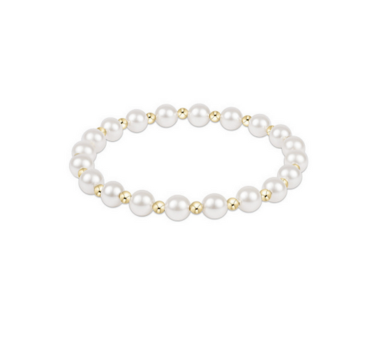 Enewton - Grateful Pattern 6mm Bead Bracelet – Pearl - Findlay Rowe Designs