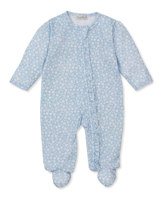 Kissy Kissy - Zipper Footie - Fall Bloom - Blue - Findlay Rowe Designs