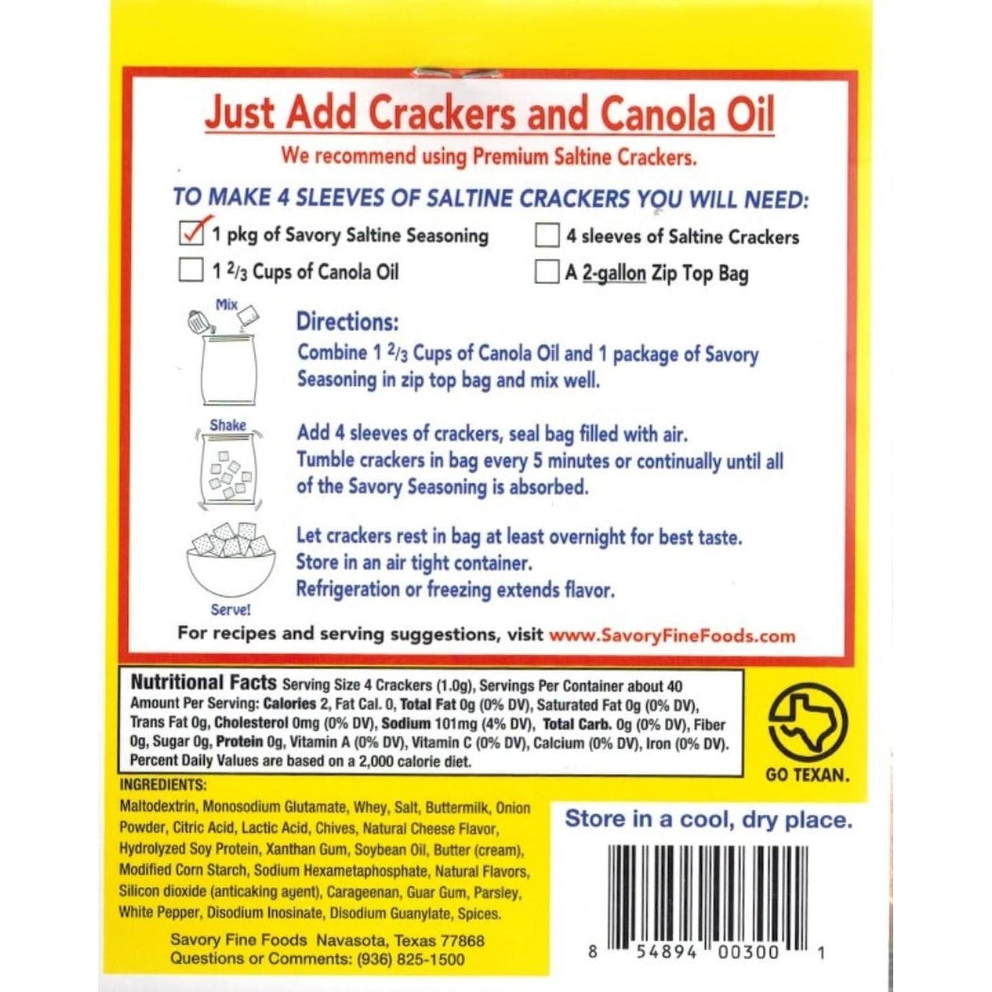 Party Cracker Seasoning - The Original Savory - Findlay Rowe Designs