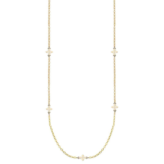 Natalie Wood - Believer Cross Station Necklace in Gold - Findlay Rowe Designs