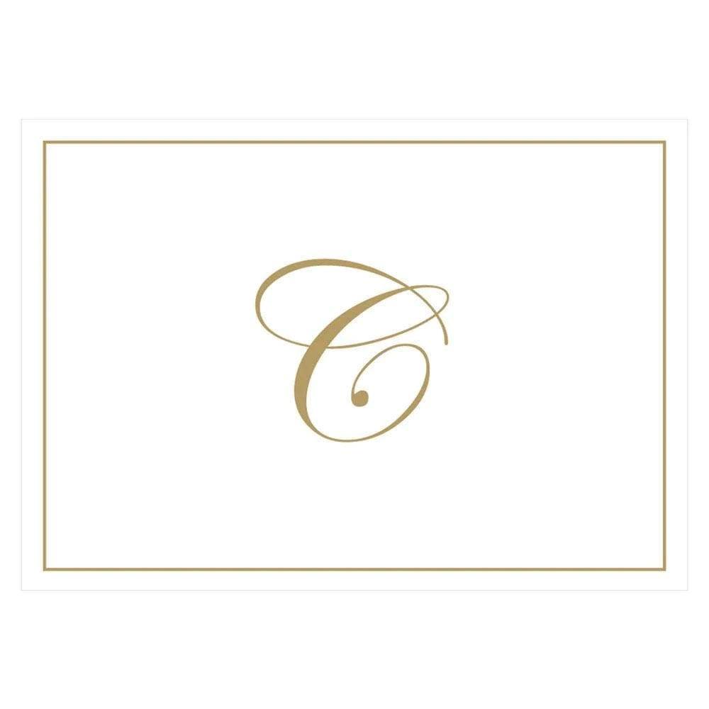 Caspari - Blank Correspondence Cards - Single Initial - Gold Embossed - Findlay Rowe Designs