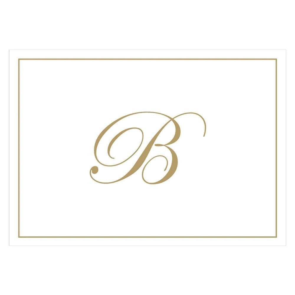 Caspari - Blank Correspondence Cards - Single Initial - Gold Embossed - Findlay Rowe Designs