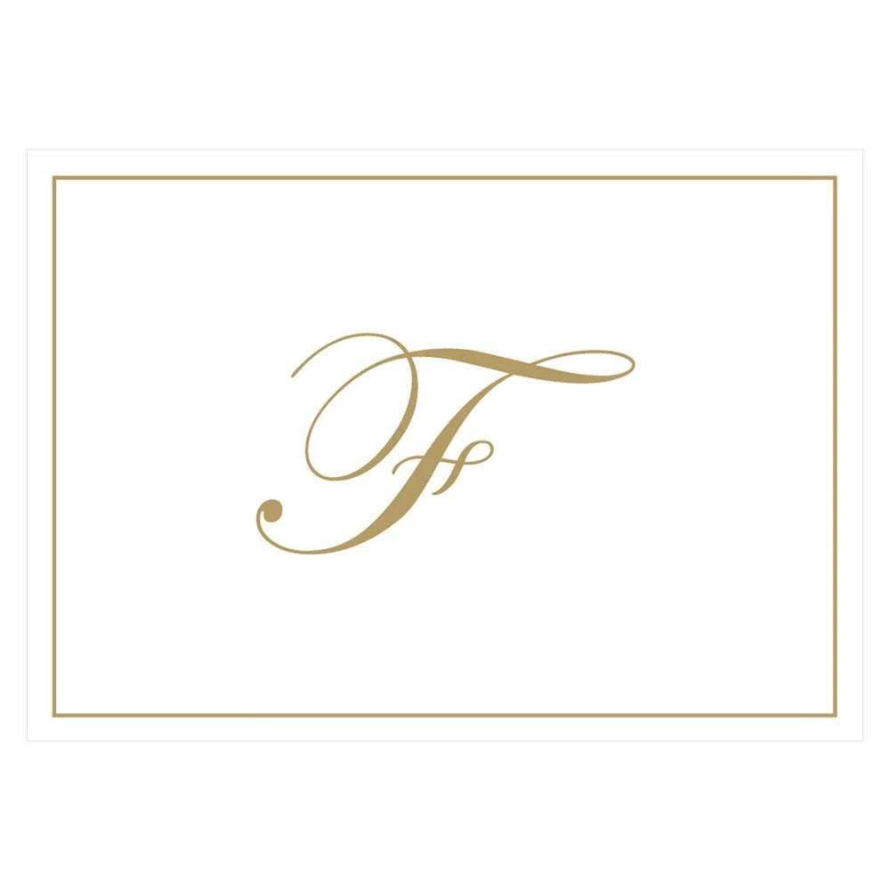 Caspari - Blank Correspondence Cards - Single Initial - Gold Embossed - Findlay Rowe Designs