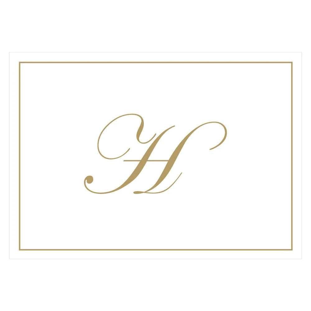 Caspari - Blank Correspondence Cards - Single Initial - Gold Embossed - Findlay Rowe Designs