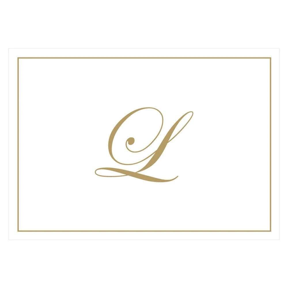 Caspari - Blank Correspondence Cards - Single Initial - Gold Embossed - Findlay Rowe Designs