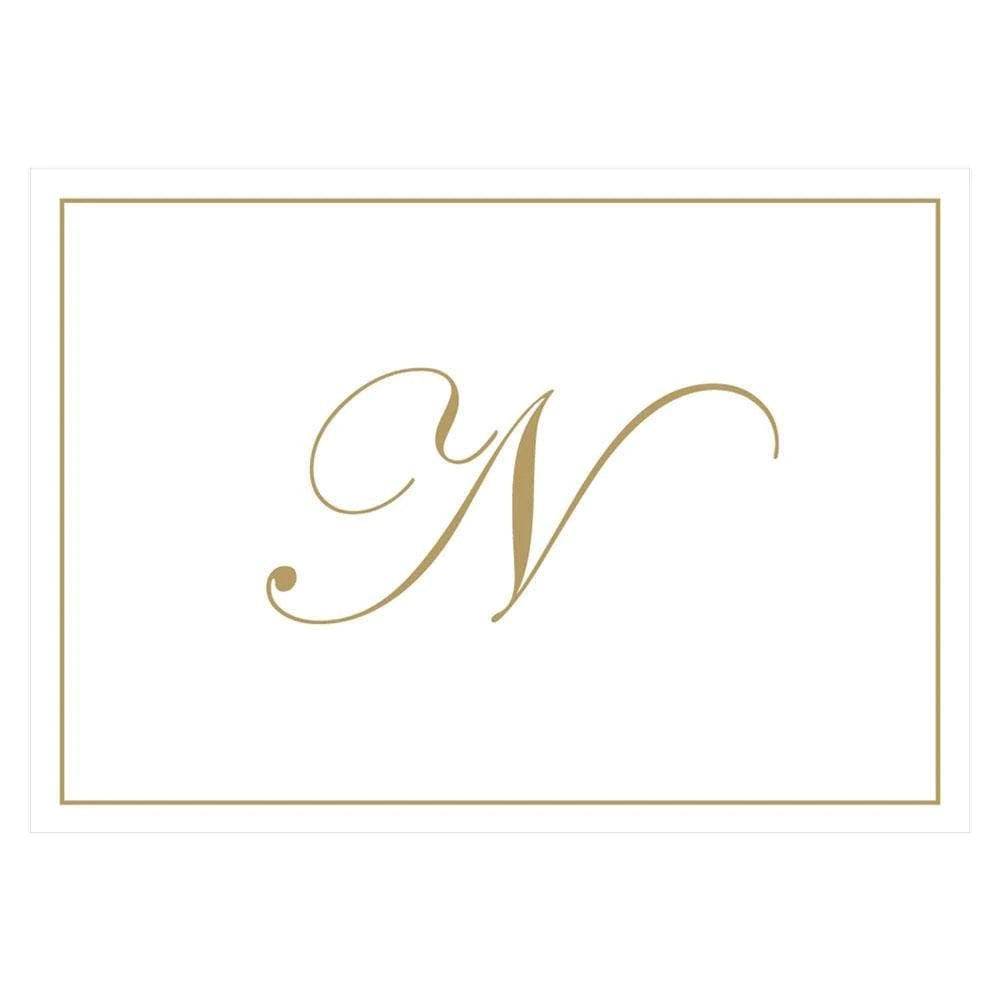 Caspari - Blank Correspondence Cards - Single Initial - Gold Embossed - Findlay Rowe Designs