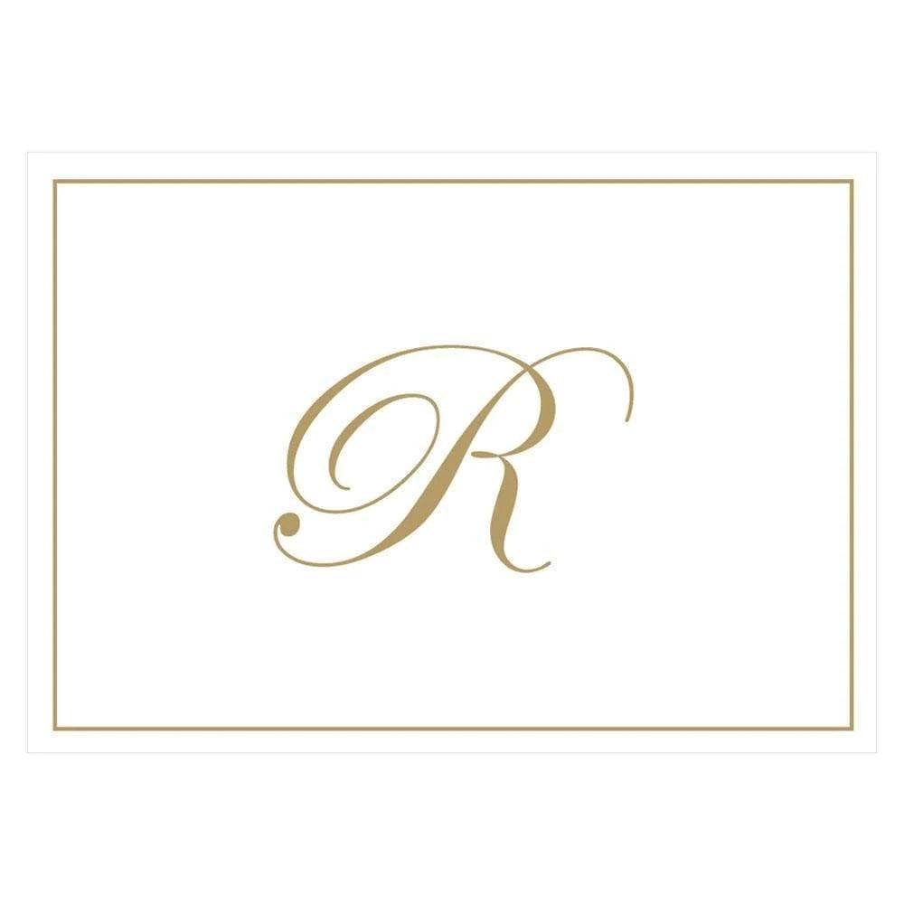 Caspari - Blank Correspondence Cards - Single Initial - Gold Embossed - Findlay Rowe Designs