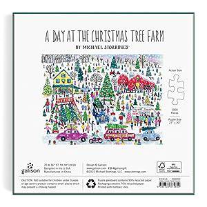 Galison Michael Storrings Christmas Tree Farm 1000 Piece Foil Puzzle - Findlay Rowe Designs